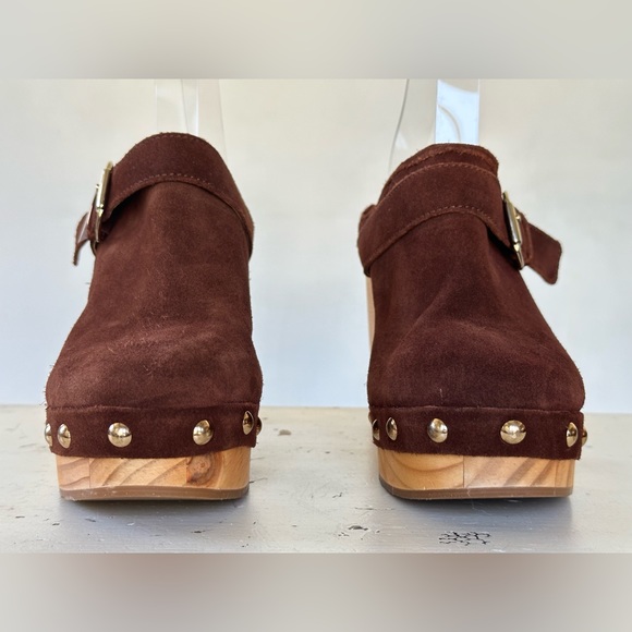 Steve Madden Hilde Brown Suede Wood Mule Clogs Women's Size 8.5 M - Picture 9 of 10
